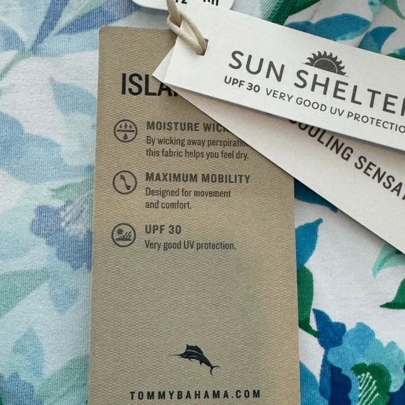 TOMMY BAHAMA Women’s Island Zone Aubrey Seaside Brights Mock  Top Size L NWT - Picture 10 of 14